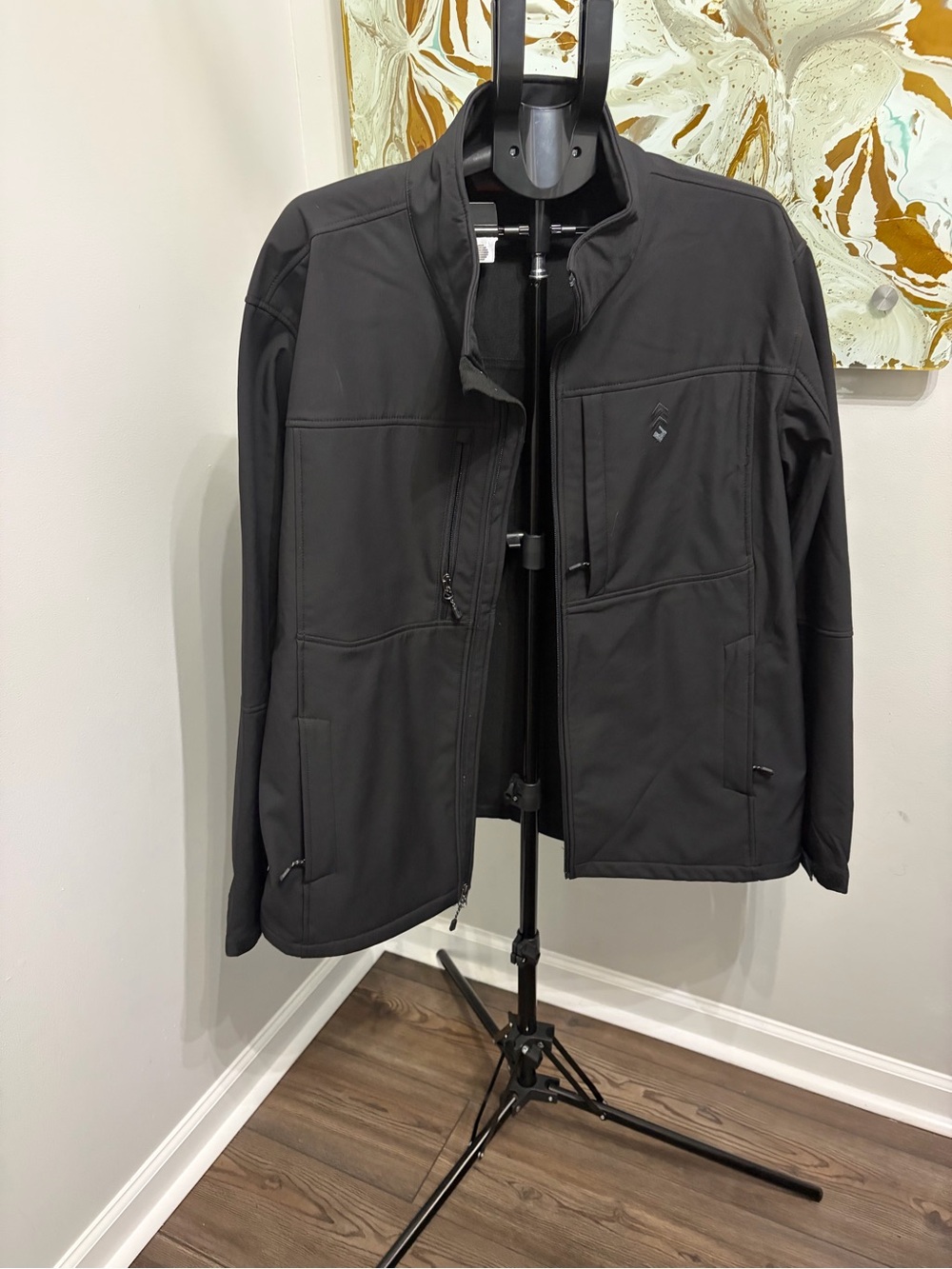Free Country Black Men's Softshell Performance Jacket